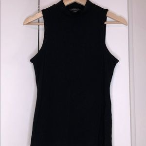 Banana Republic Black Mock Neck Sleeveless Top